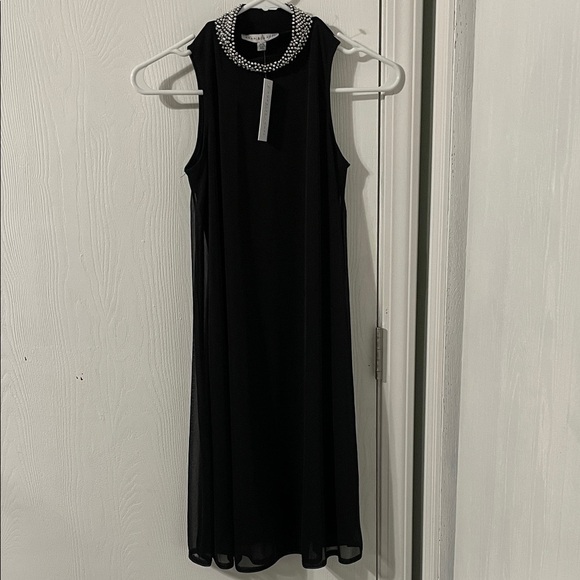 Annalee + Hope Dresses & Skirts - NWT Annalee + Hope Made in New York Black Midi Dress Beaded Neckline Size XS